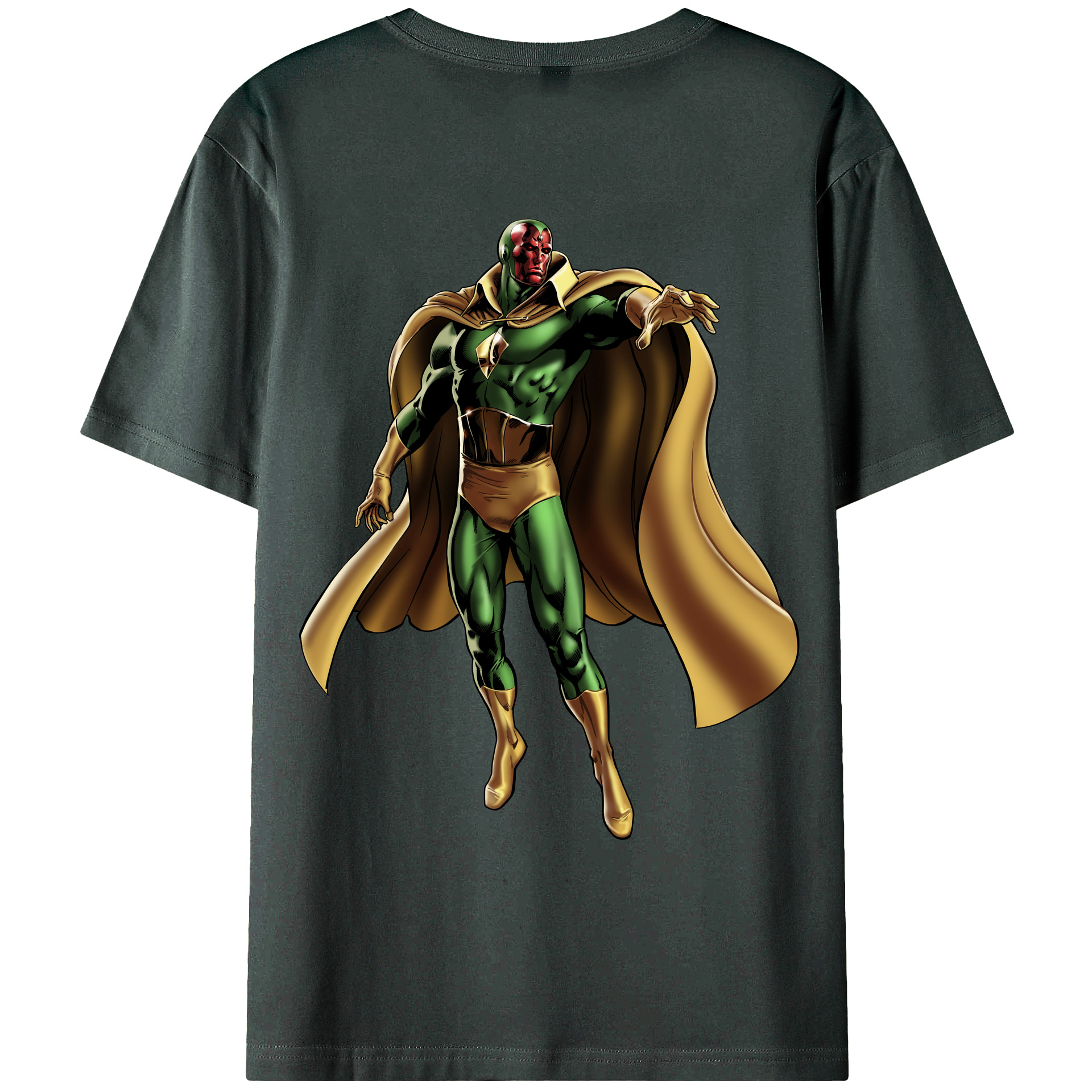 （画像用） アベンジャーズ The Avengers 綿100％ メンズ半袖Tシャツ（バックプリント） 通気性